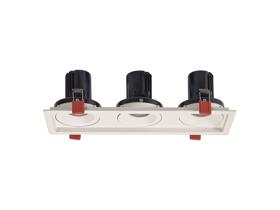 DM202012  Bezz 12-3 Powered by Tridonic 3x12W 3x1200lm 3000K 12° LED Engine,350mA ,  Matt White  Adj. Deep Recess spot light,  IP20.